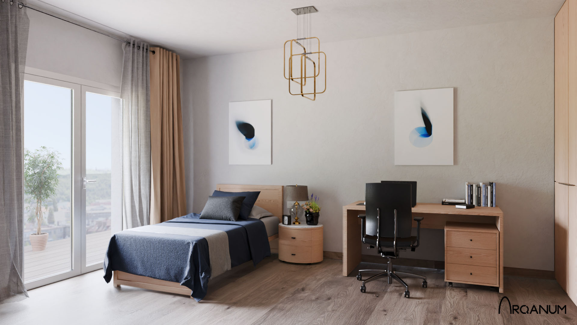Housing in Madrid, bedroom